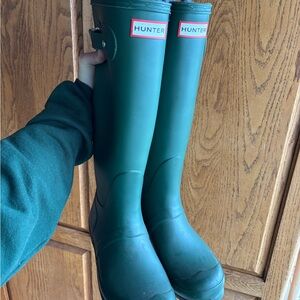 Hunter Green Tall Rain Boots